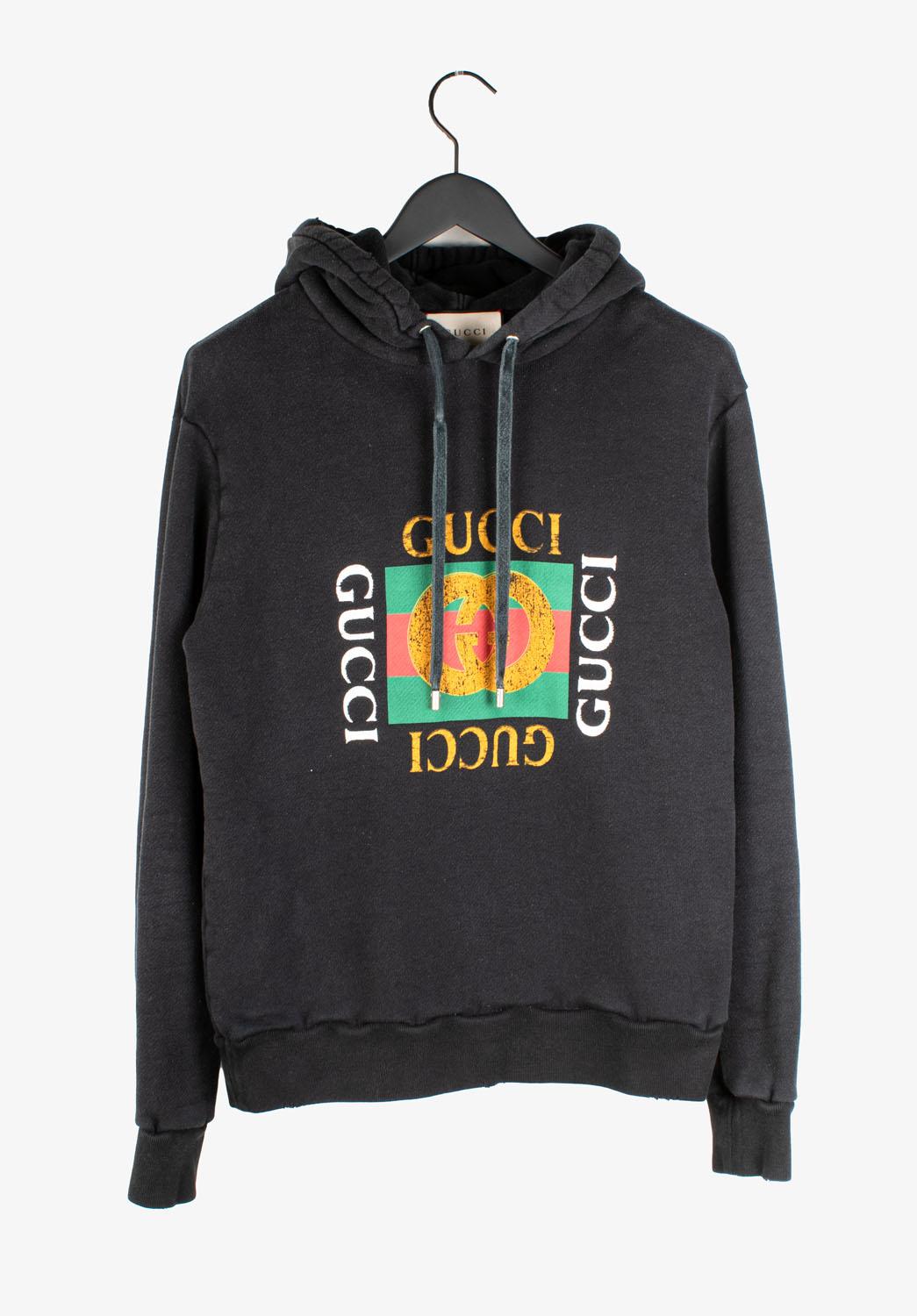 Gucci Herren Hoodie Jumper Sweatshirt mit Kapuze Größe S/M, S1357