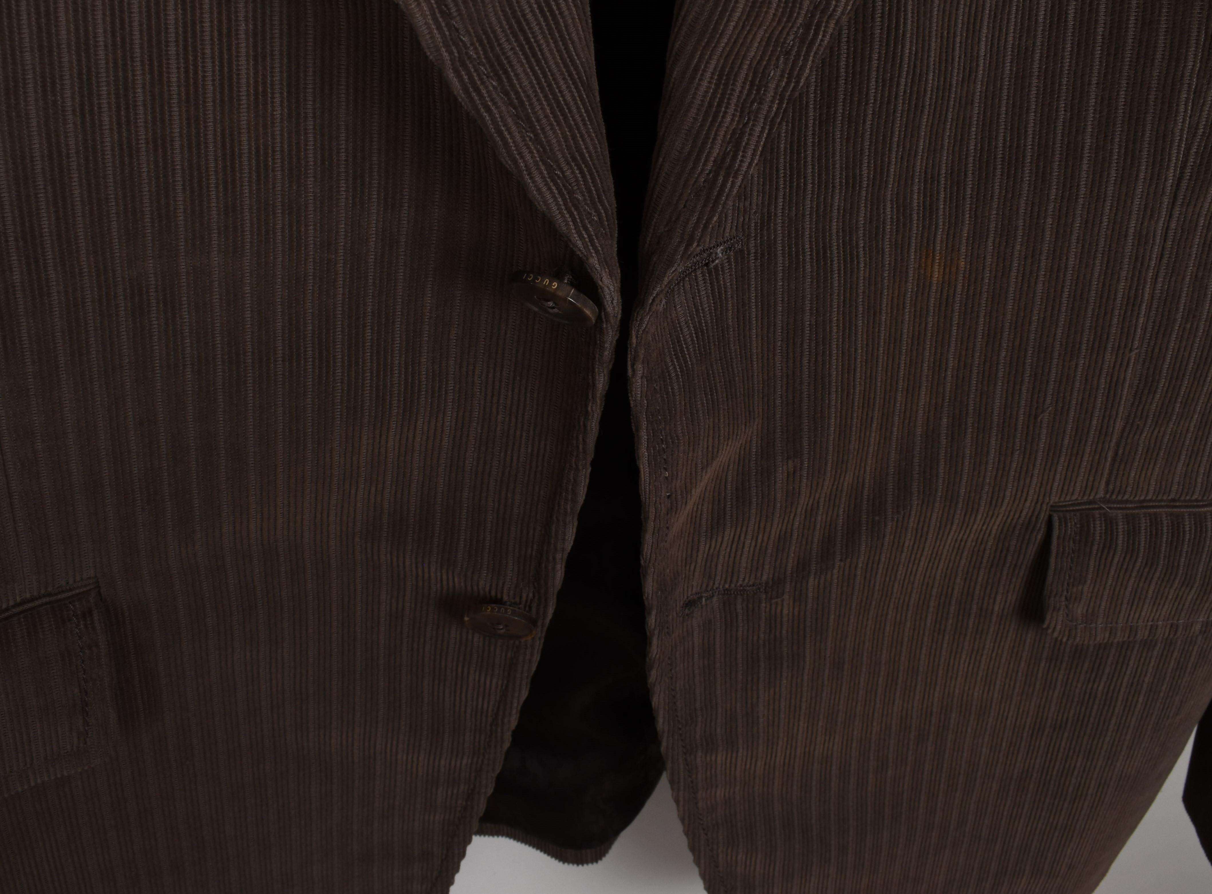 Gucci Herren Jacke Blazer Cord Größe IT50-M/L, S1647 im Zustand „Gut“ im Angebot in Kaunas, LT