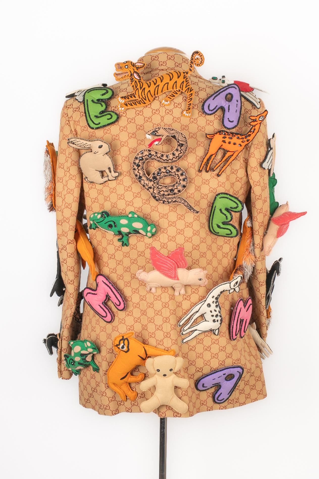 Gucci men jacket 'Flying pig' Limited Edition 2019 In Excellent Condition For Sale In SAINT-OUEN-SUR-SEINE, FR