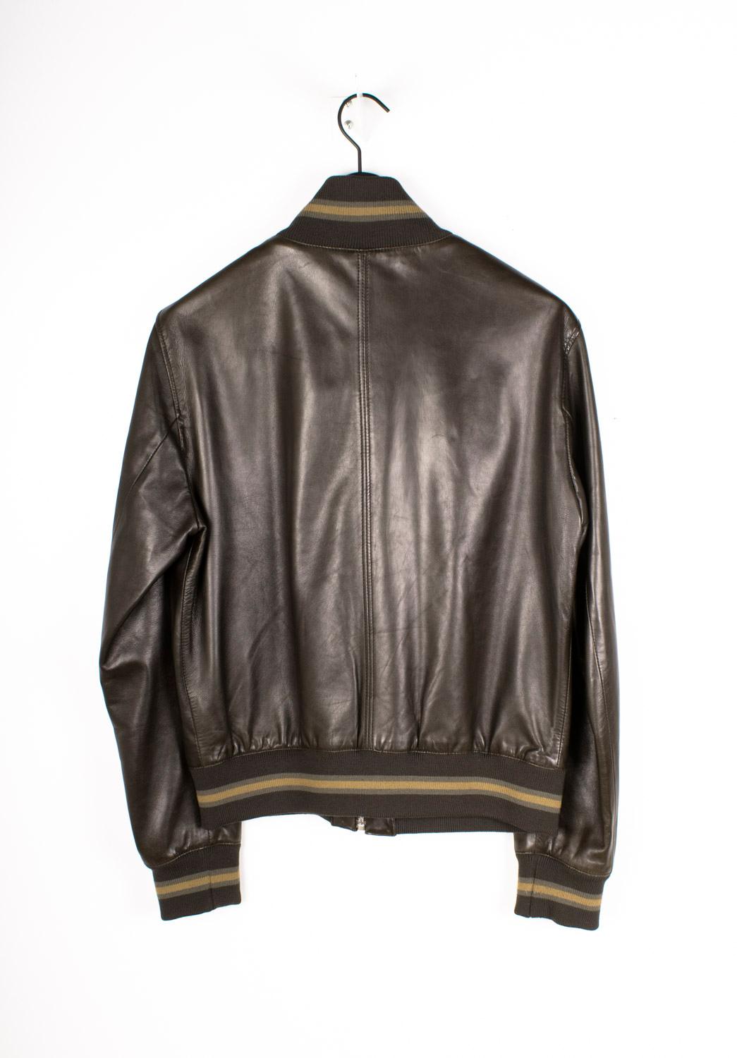 Gucci Giacca Uomo Bomber in Pelle Taglia IT52/Large In condizioni ottime in vendita a Kaunas, LT