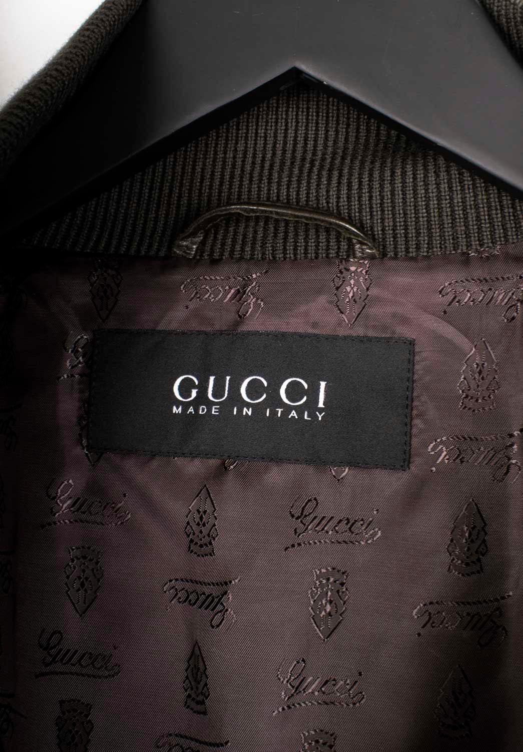 Gucci Giacca Uomo Bomber in Pelle Taglia IT52/Large in vendita 1