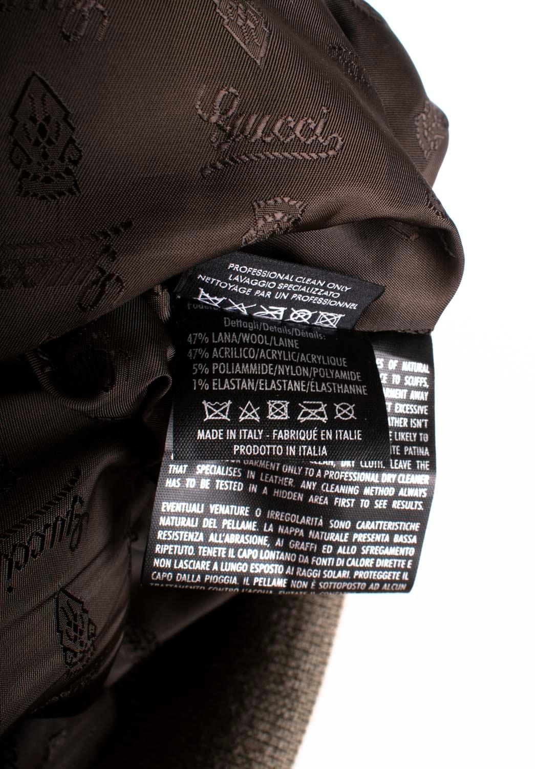 Gucci Giacca Uomo Bomber in Pelle Taglia IT52/Large in vendita 3
