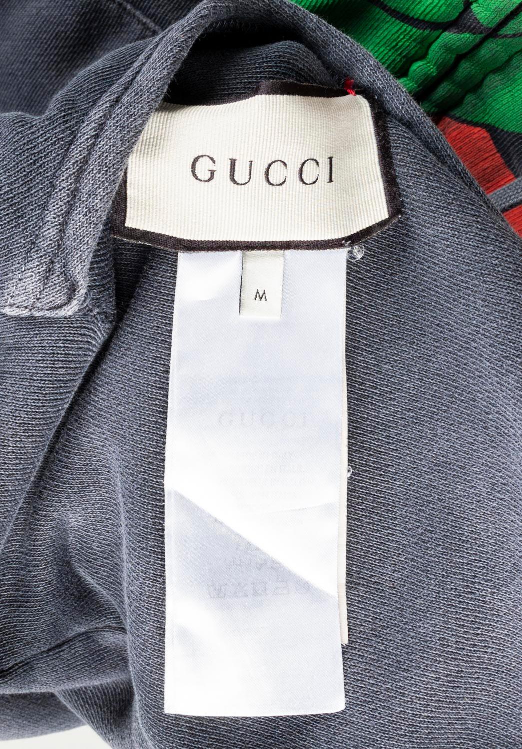 Gucci Men Jumper Hooded Distressed Full Zip Heavy Reversible Jacket, Size M, S66 For Sale 5