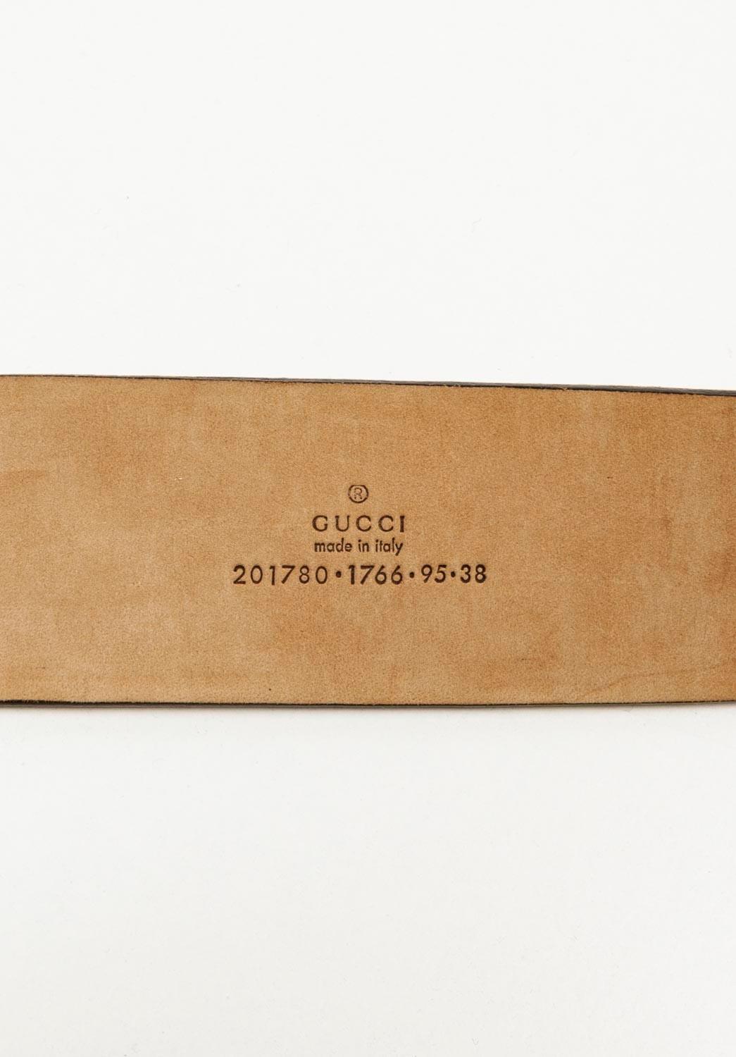 Gucci Men Leather Belt Size 95, S673 For Sale 2