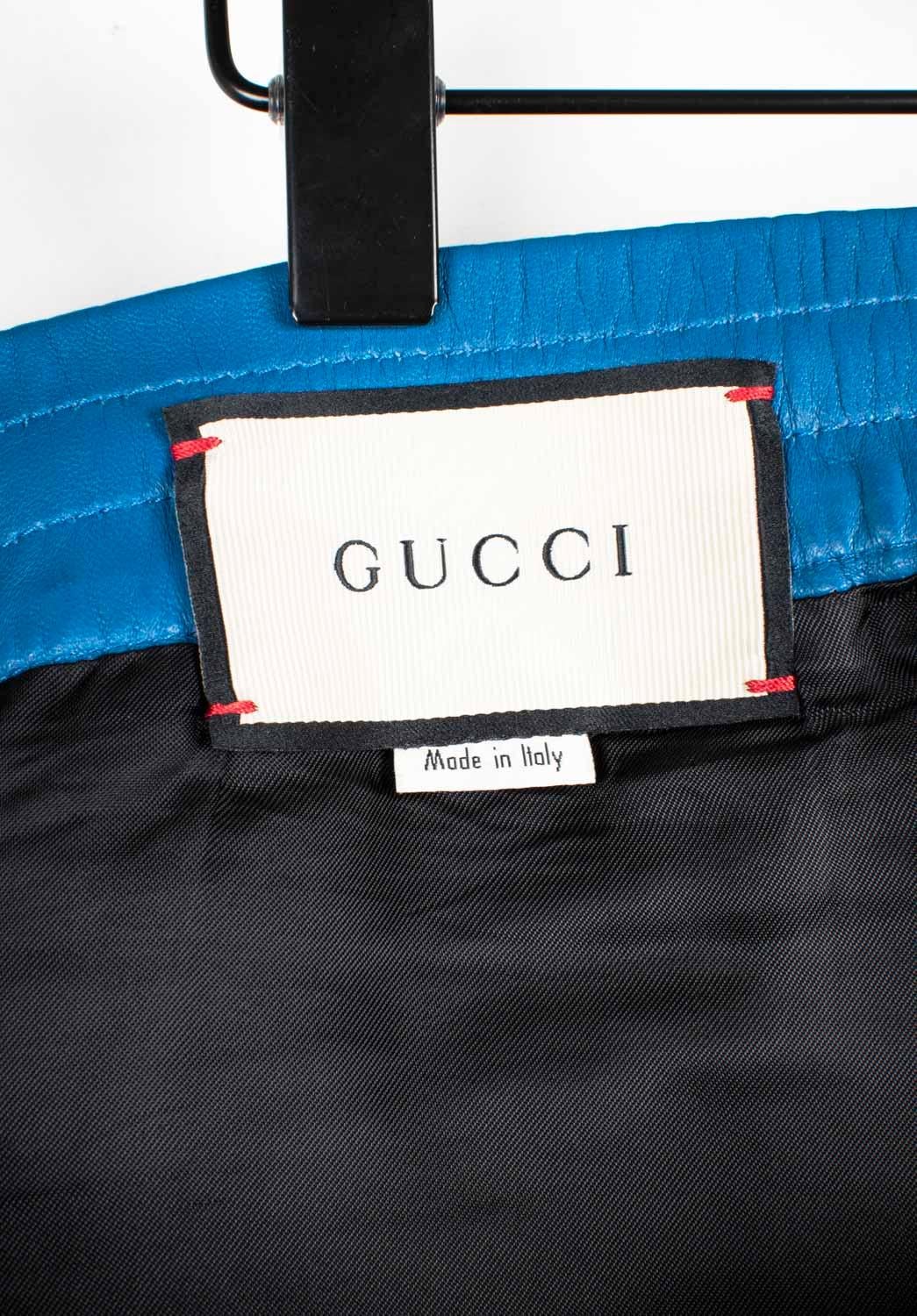Gucci Herren Lederhosen Casual Größe IT48-M/L, S1484 im Angebot 2