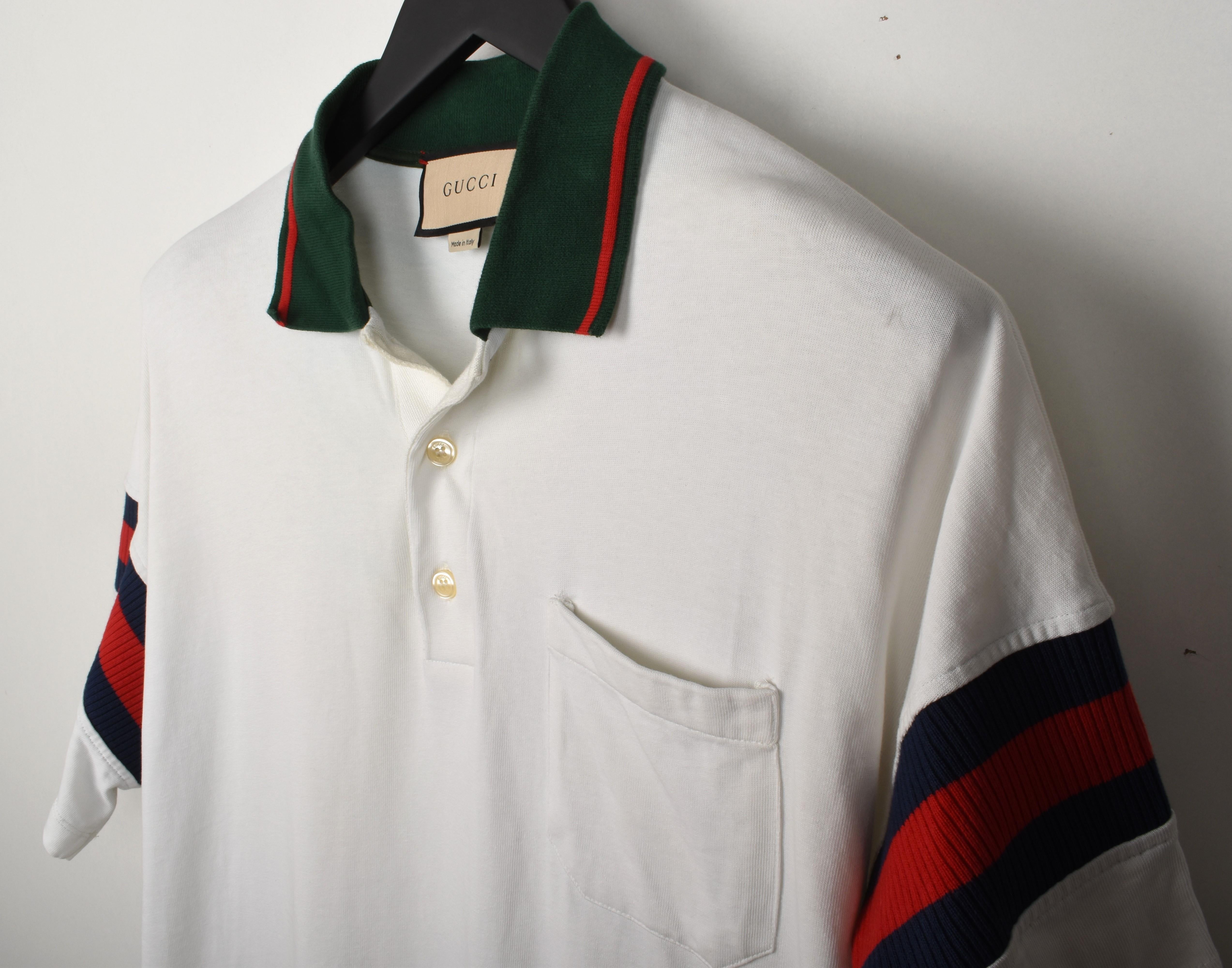 Gucci Herren Poloshirt Top Oversized Fit Größe M/L, S1478 im Zustand „Gut“ im Angebot in Kaunas, LT