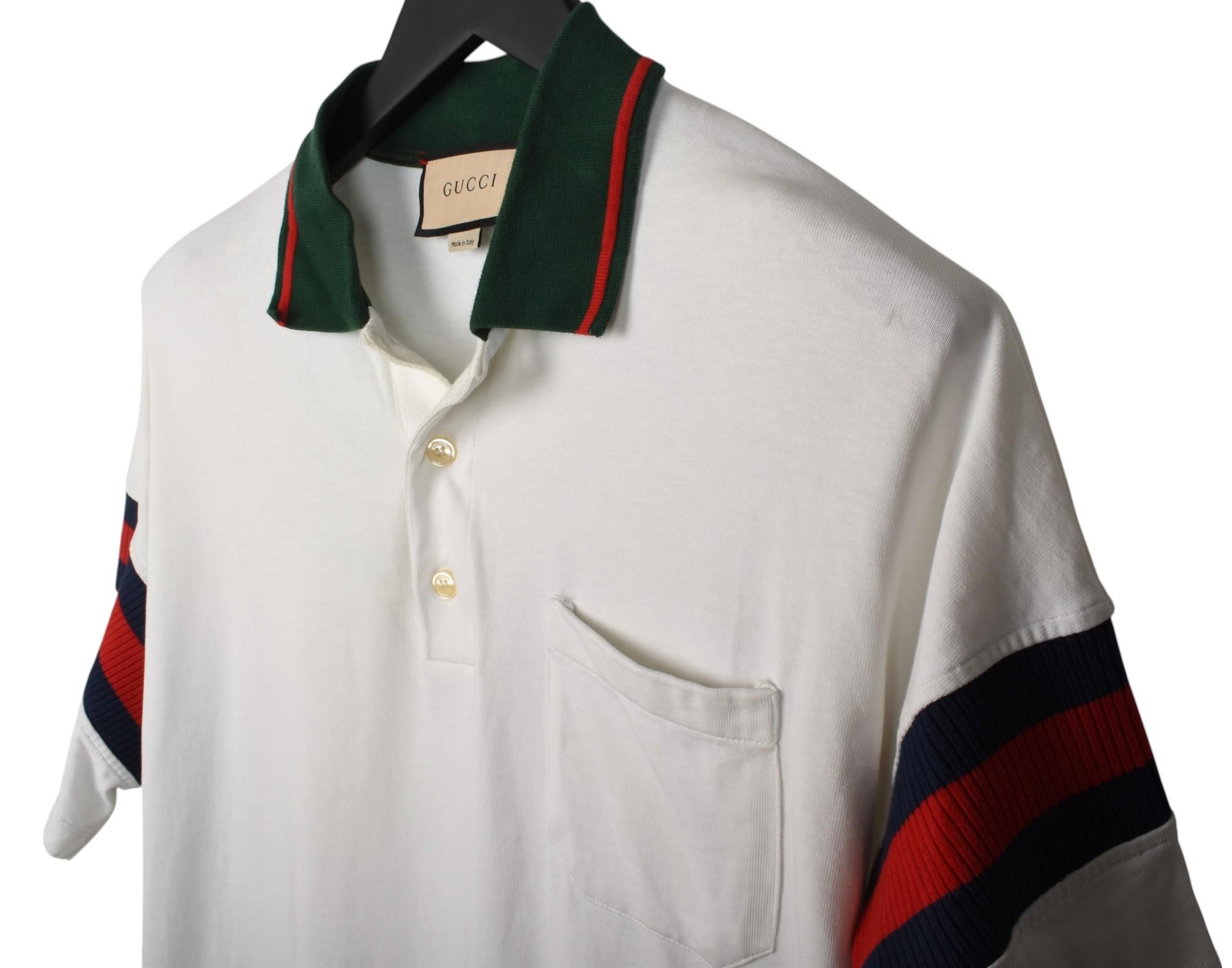 Gucci Herren Poloshirt Top Oversized Fit Größe M/L, S1478 im Angebot 1