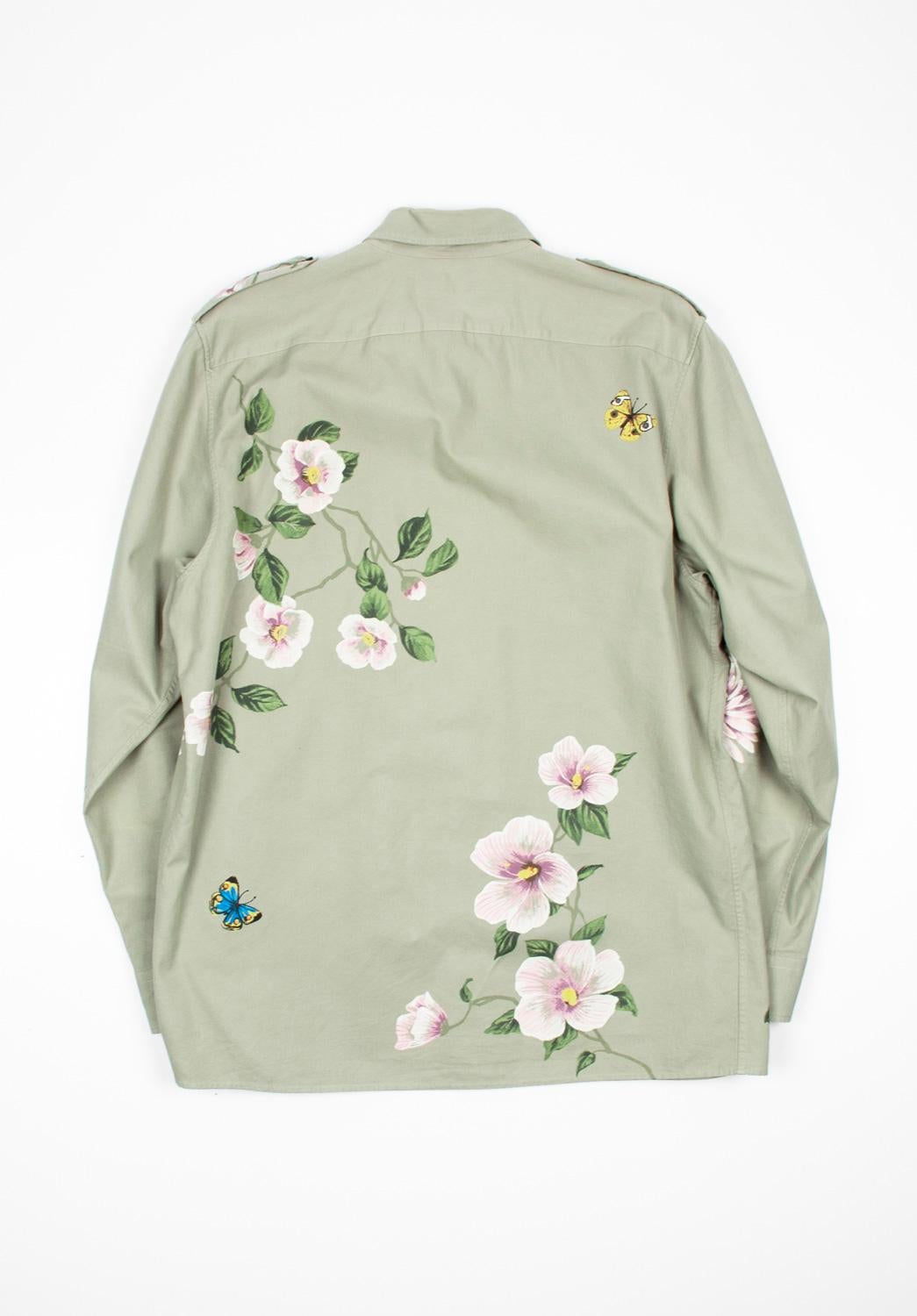 Men's Gucci Men Shirt Floral Size L For Sale