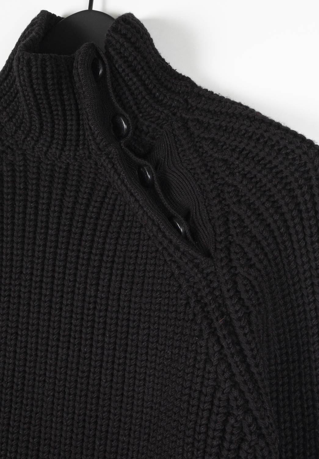 Black Gucci Men Sweater by Tom Ford Heavy Knit Size S/M, S1319 For Sale