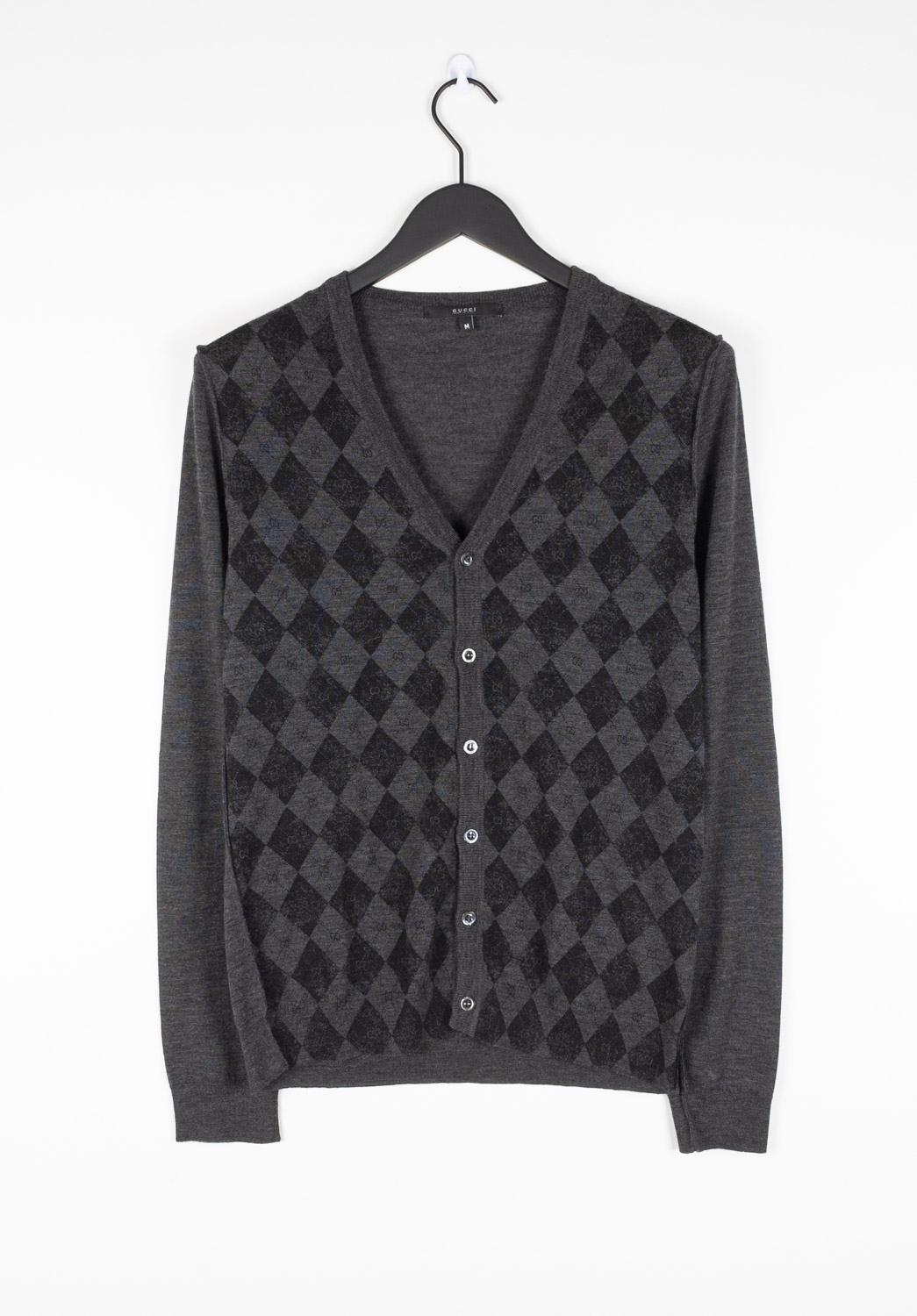 Gucci Men Sweater Cardigan GG Monogram Size M, S1308 For Sale