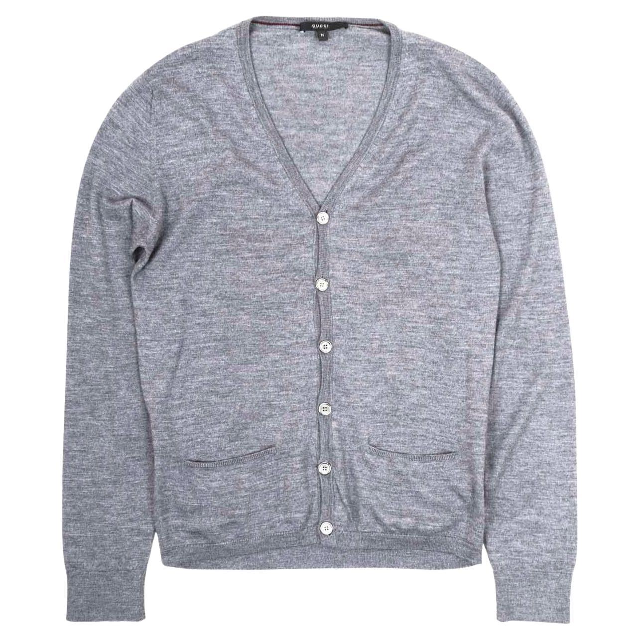 Gucci Men Sweater cashmere silk cardigan Size M, S1863