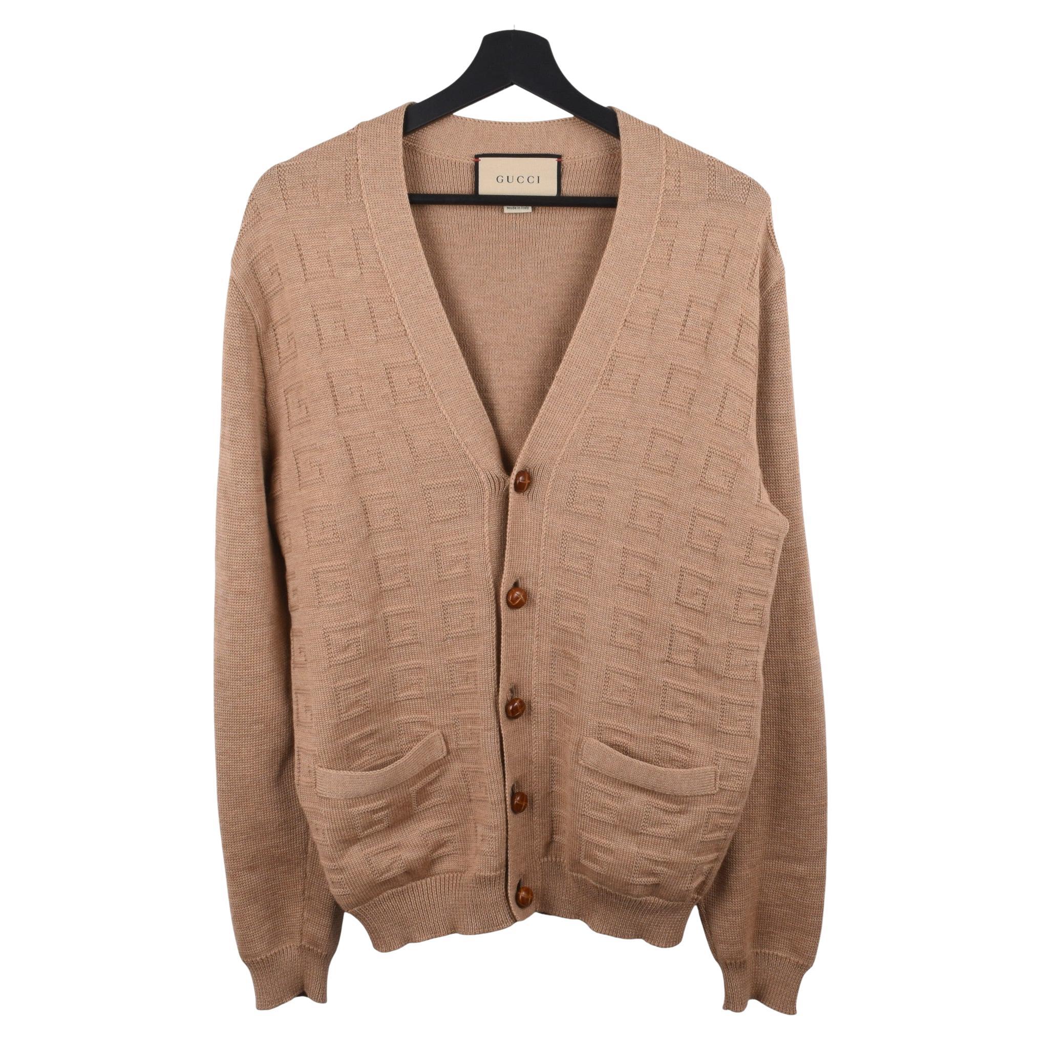 Gucci Men Sweater GG Cardigan Size Medium, S1864