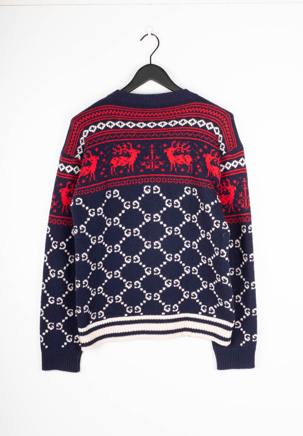 Men's Gucci Men Sweater Knit GG Size M, S1341 For Sale
