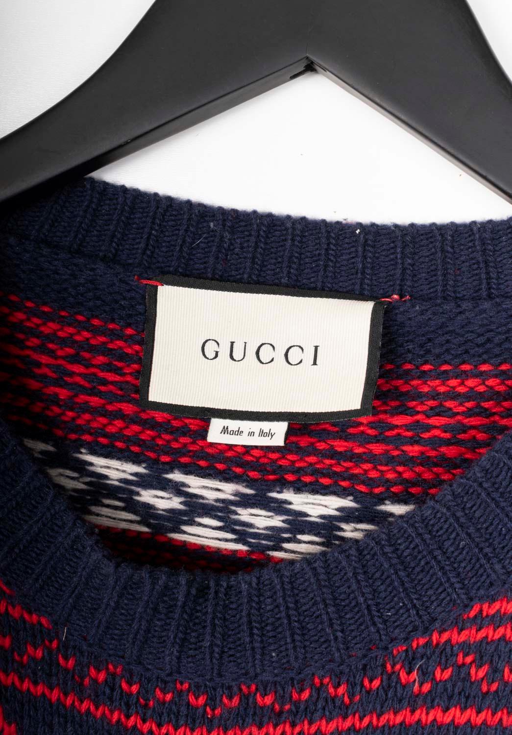 Gucci Men Sweater Knit GG Size M, S1341 For Sale 1