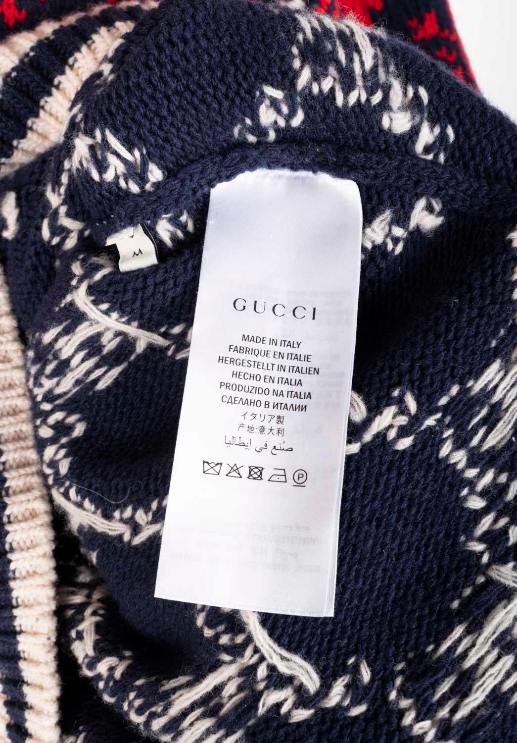 Gucci Men Sweater Knit GG Size M, S1341 For Sale 2