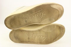 Gucci Men's 8.5 US Ivory Mystic White Guccissima Leather Web Sneaker 1117g6
