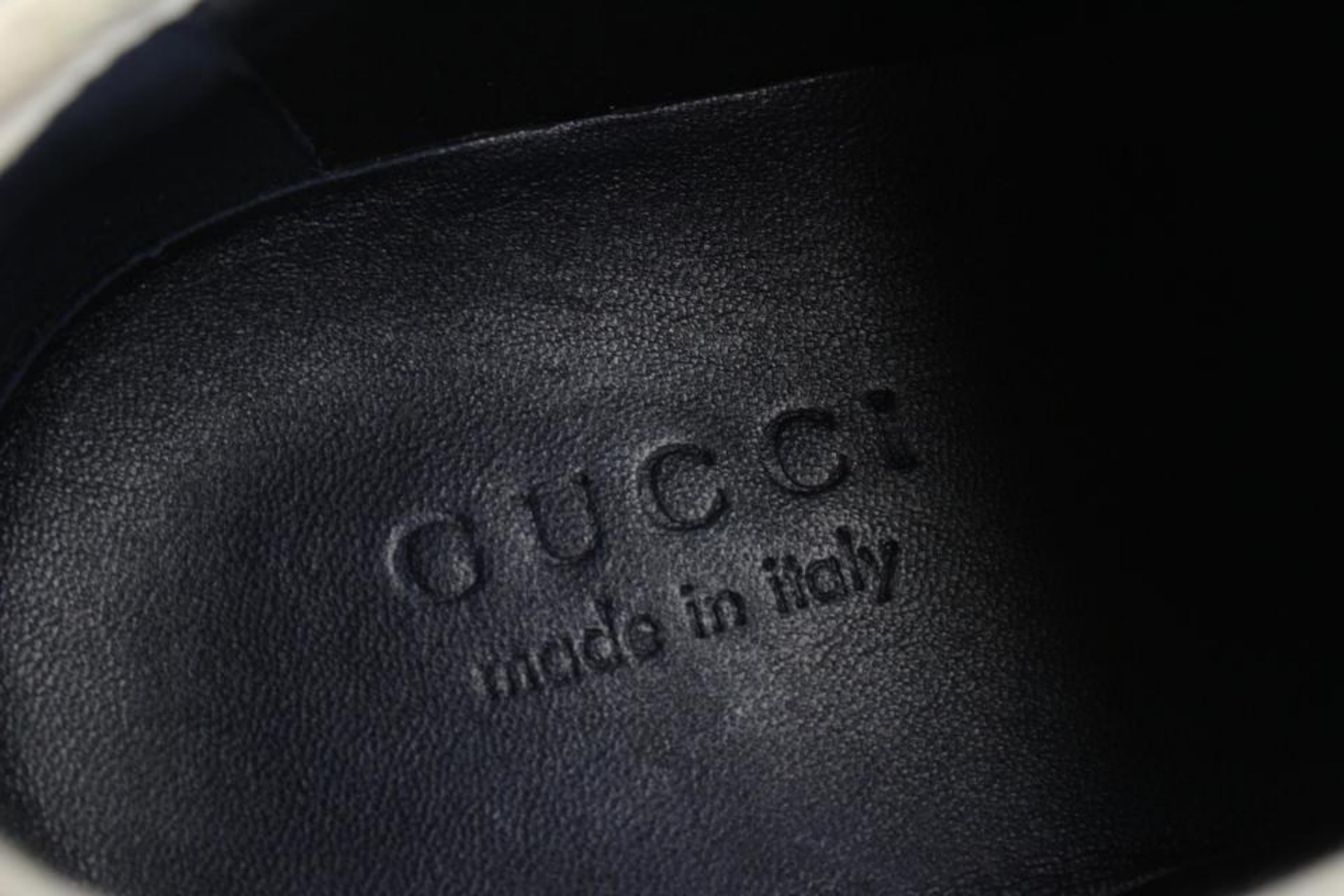 Gucci Men's 9 US Blue Imprime Guccissima Sneakers 1117g5 For Sale 4