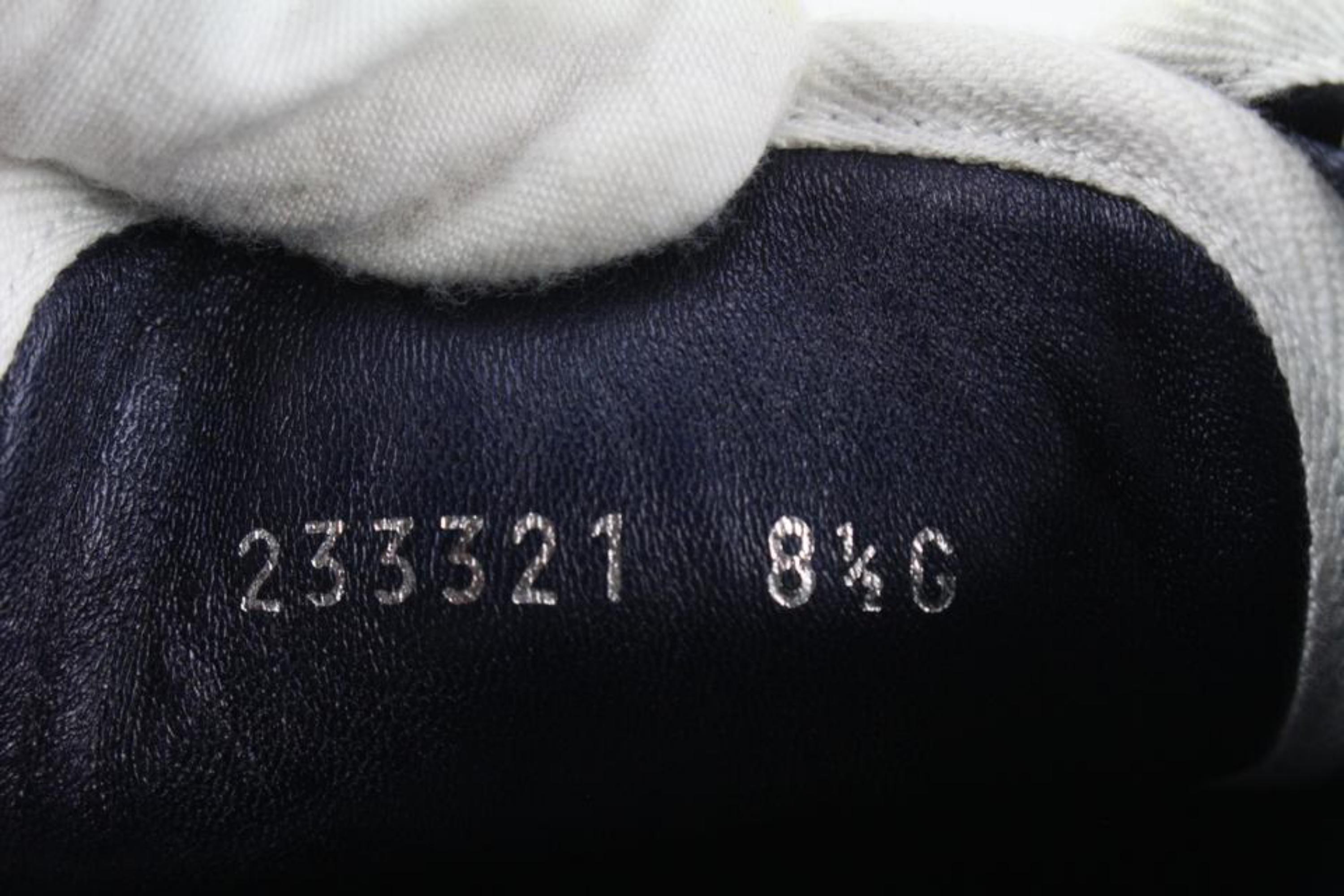 Gucci Men's 9 US Blue Imprime Guccissima Sneakers 1117g5 For Sale 5