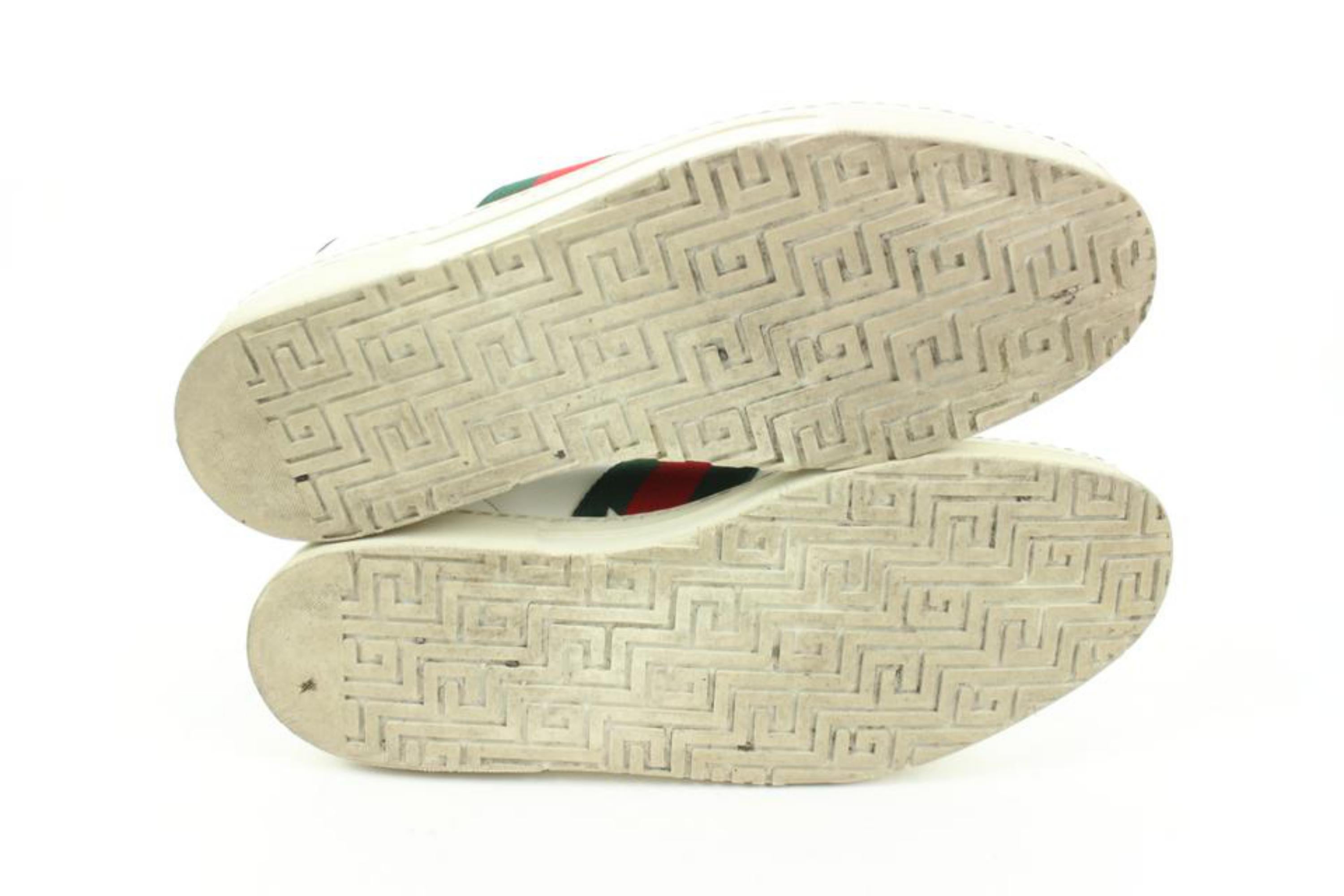 Gucci Men's 9.5 US White Web Ace Sneaker 87g24s For Sale 3