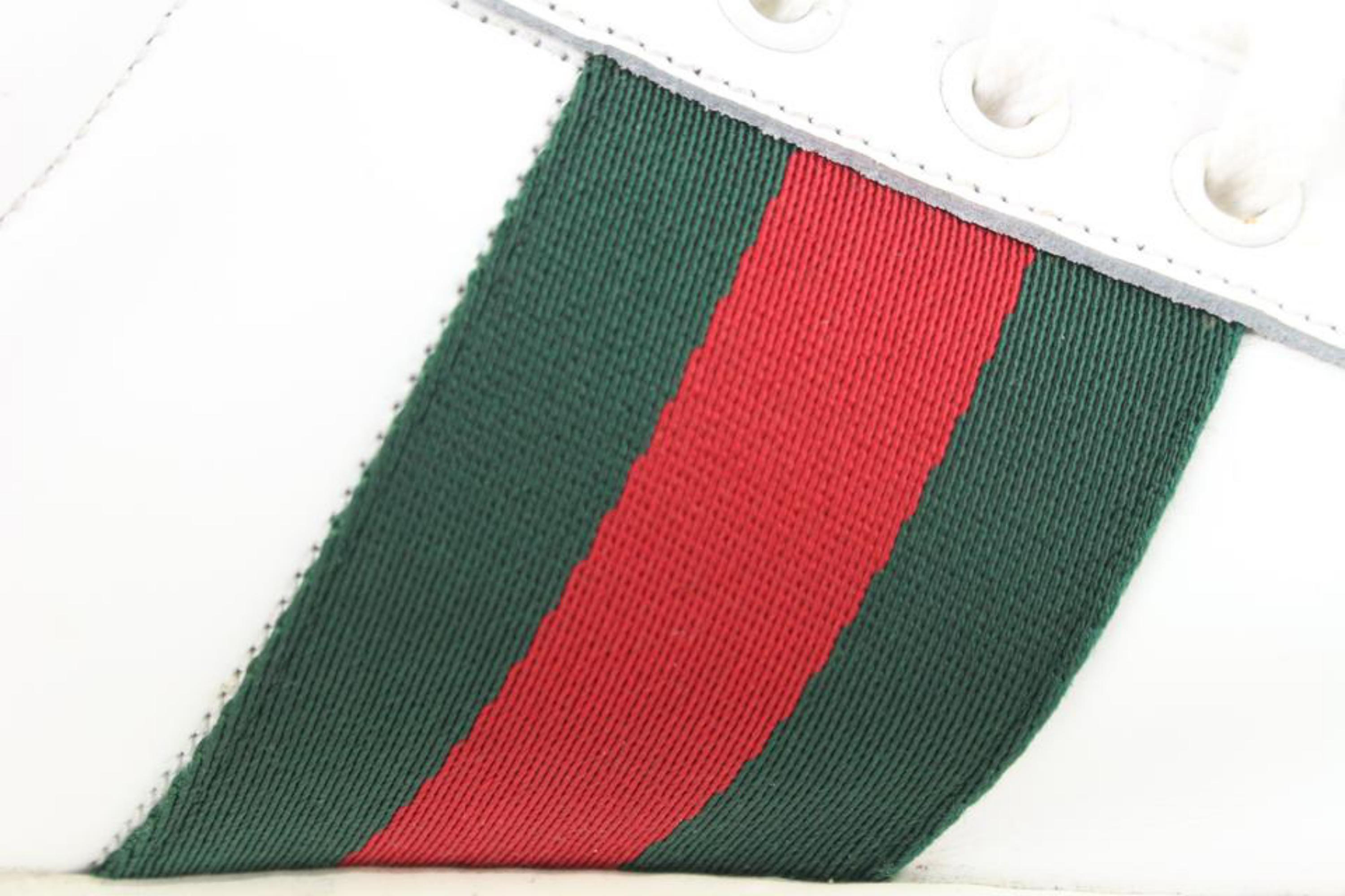 Gucci Men's 9.5 US White Web Ace Sneaker 87g24s For Sale 4