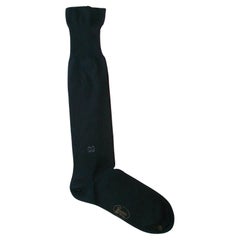 Retro GUCCI - Men's Black Cashmere & Silk Dress Socks - Size 11 - Italy - Circa 1980's