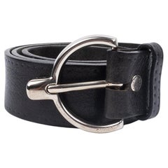 Gucci Men's Black Leather Belt M/L Excellent Condition Versatile Style
