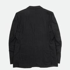 Gucci Men's Black Striped Blazer Wool Cashmere IT52 L
