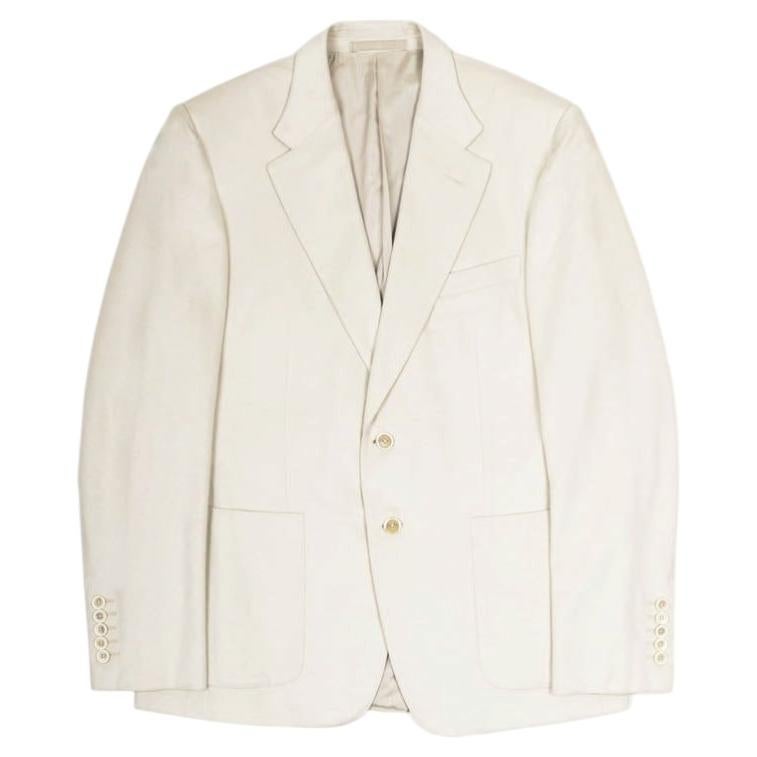 Americana de hombre de Gucci, de alrededor de 2010, color crema, mezcla de seda y lana, talla IT50 L