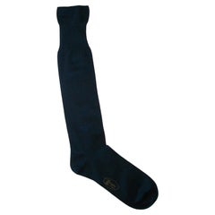 Vintage GUCCI - Men's Blue Cashmere & Silk Dress Socks - Size 11 - Italy - Circa 1980's