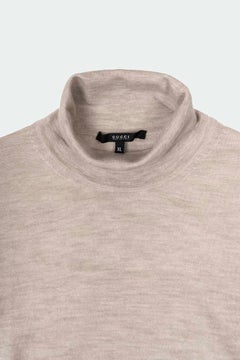 Gucci Men's Cashmere Golf-Style Sweater XL Sand Color