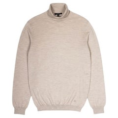 Gucci Men's Cashmere Golf-Style Sweater XL Sand Color