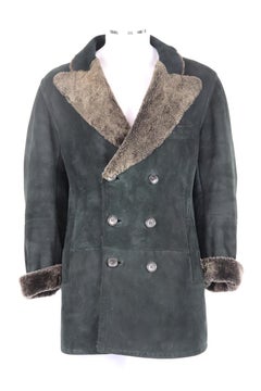 Gucci Men's Double Breasted Shearling Lined Suede Coat It 54 Uk/us Chest 44
