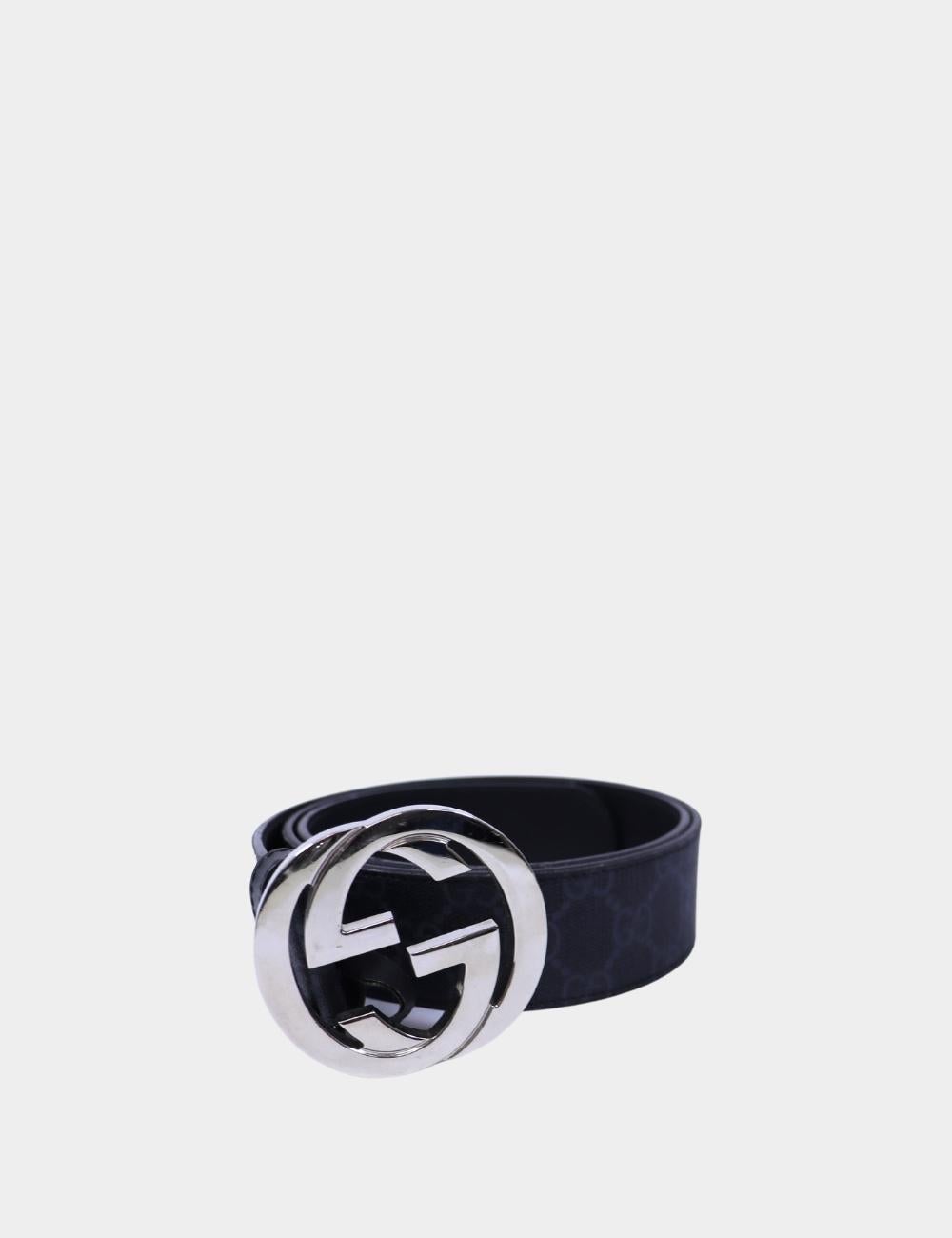 Gucci Men's GG Supreme Canvas Belt In Good Condition For Sale In Amman, JO