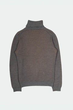 Gucci Men's High-Neck Sweater Grey 100% Wool Size M/L