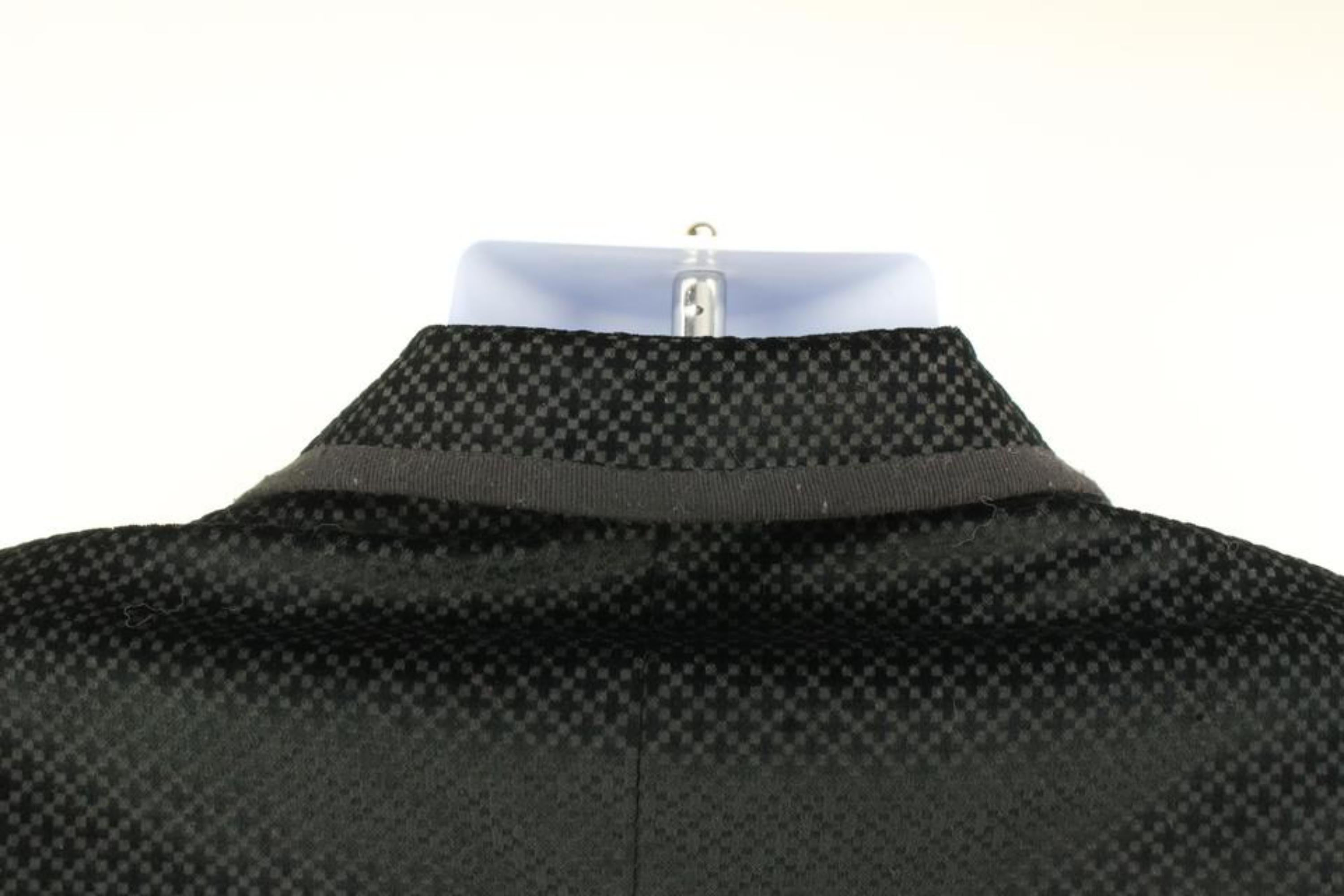 Gucci Men's Large Black Diamante Velvet Formal Smoking Jacket 125g27 For Sale 1