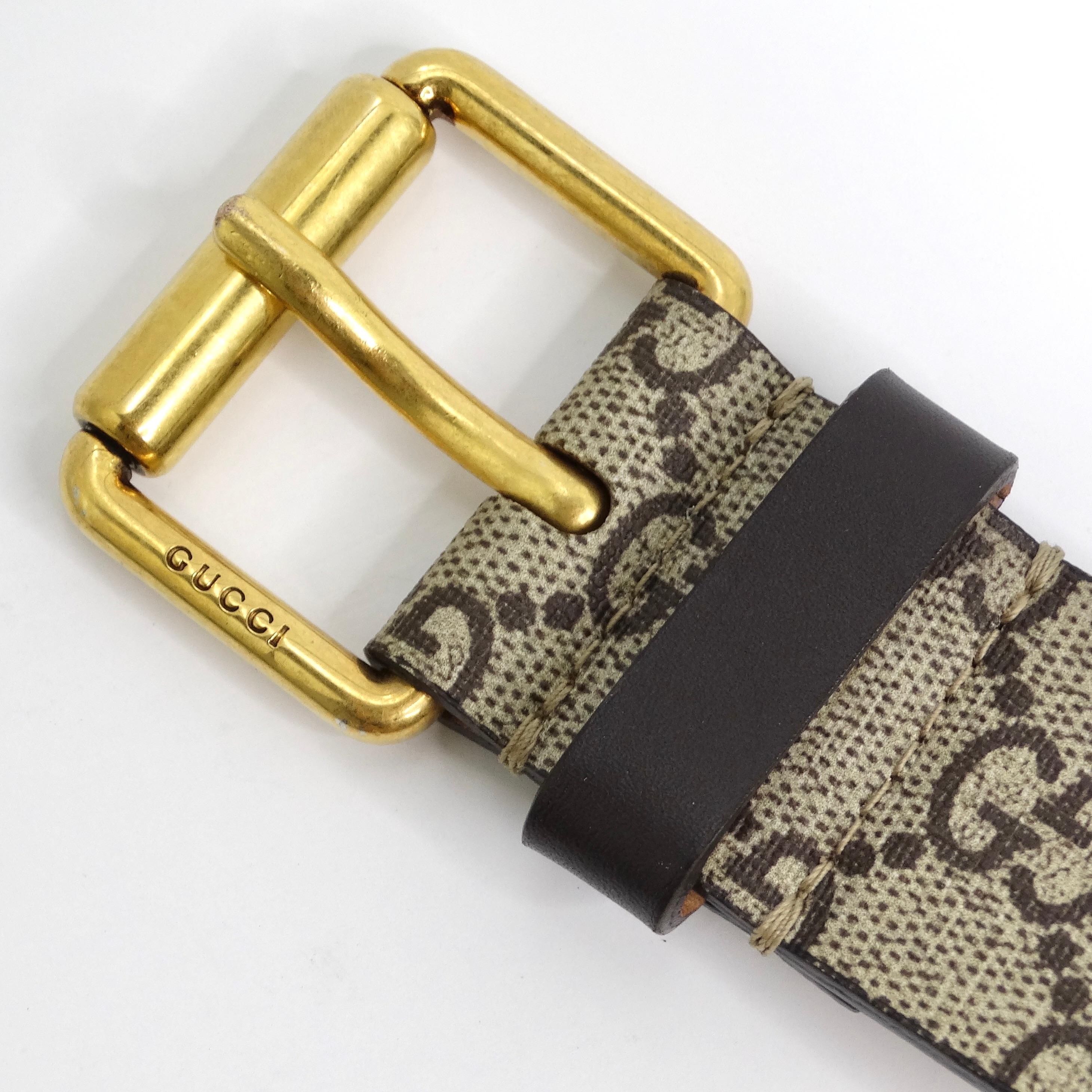 Gucci Herrengürtel mit Monogramm und Schlange für Damen oder Herren im Angebot