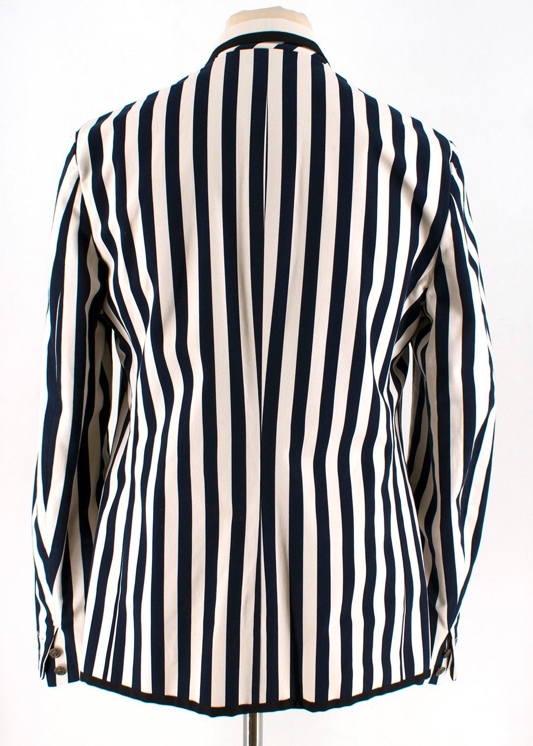 Beige Gucci Men's New Palma Solid-to-Stripe Reversible Blazer 7-52R