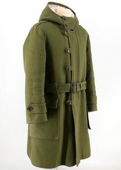 Gucci Men's Shearling-Lined Green Canvas Parka IT 48