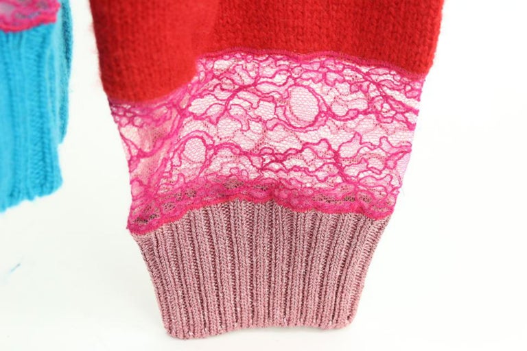 Gucci Men's Small Runway Cat Applique Panelled Lace and Wool