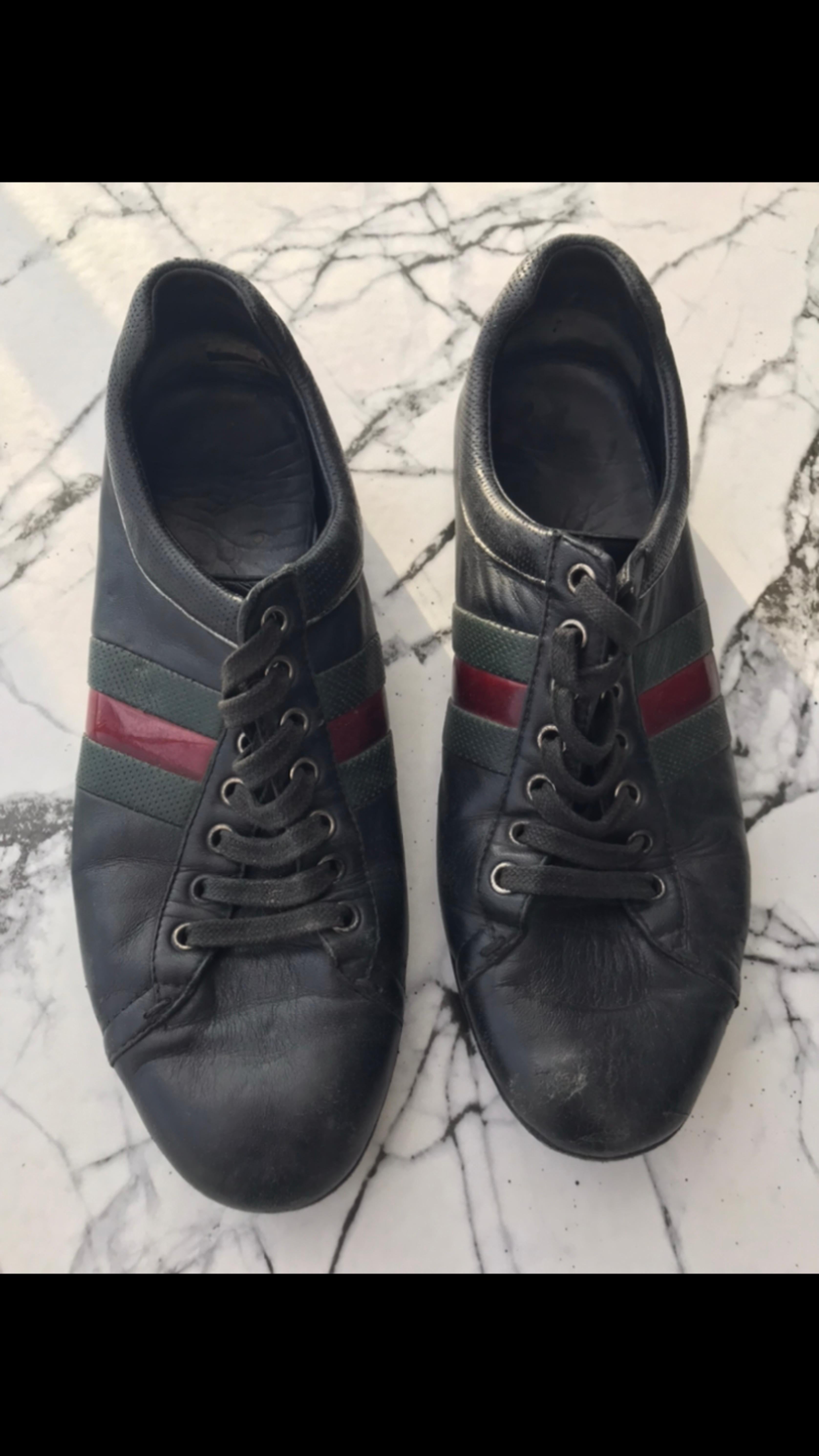 Gucci men's sneakers were previously used, color black, satisfactory condition, size 7, condition in photo