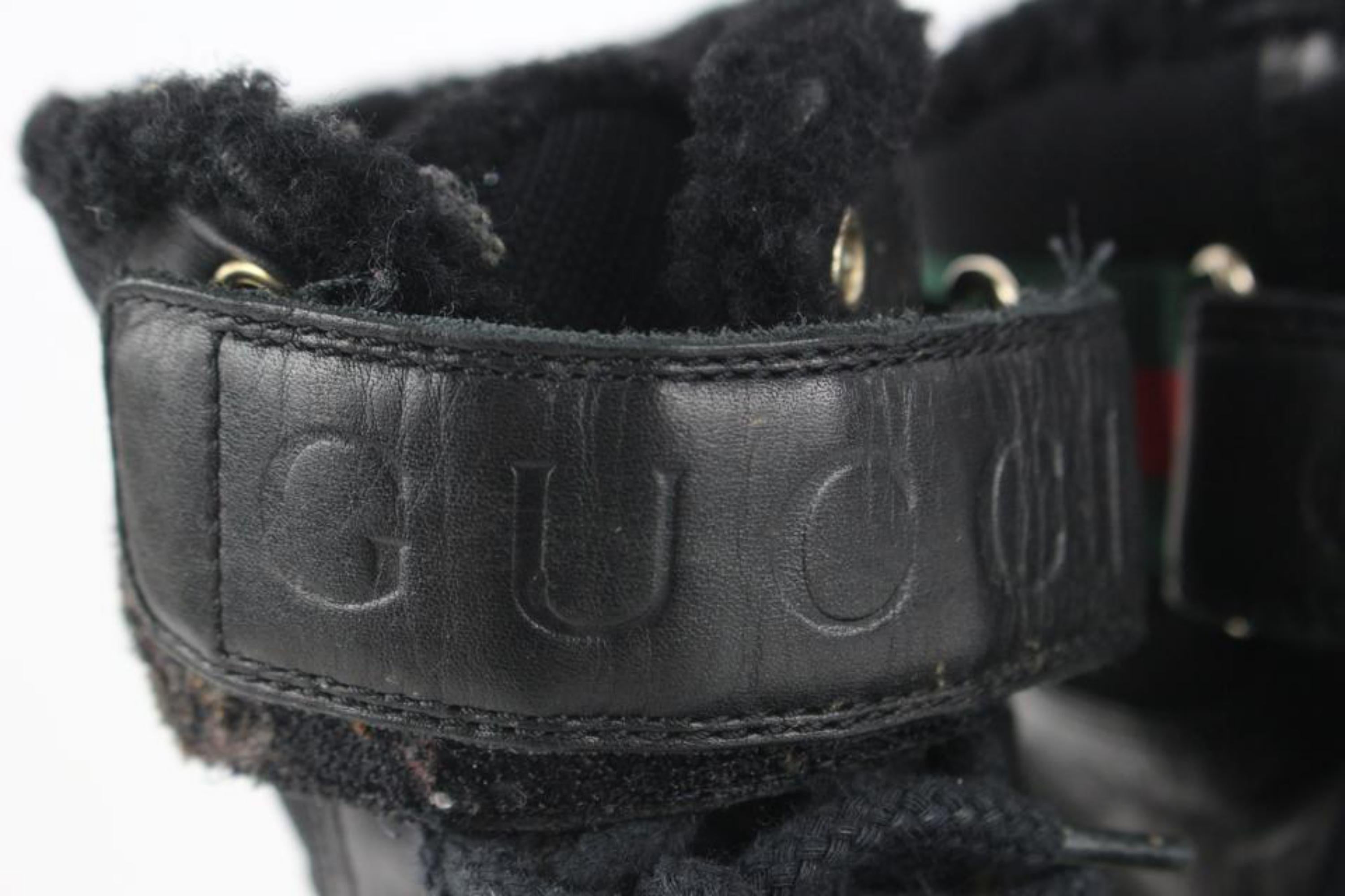 Gucci Men's US 8.5 Web Black Boots 23GG1 3