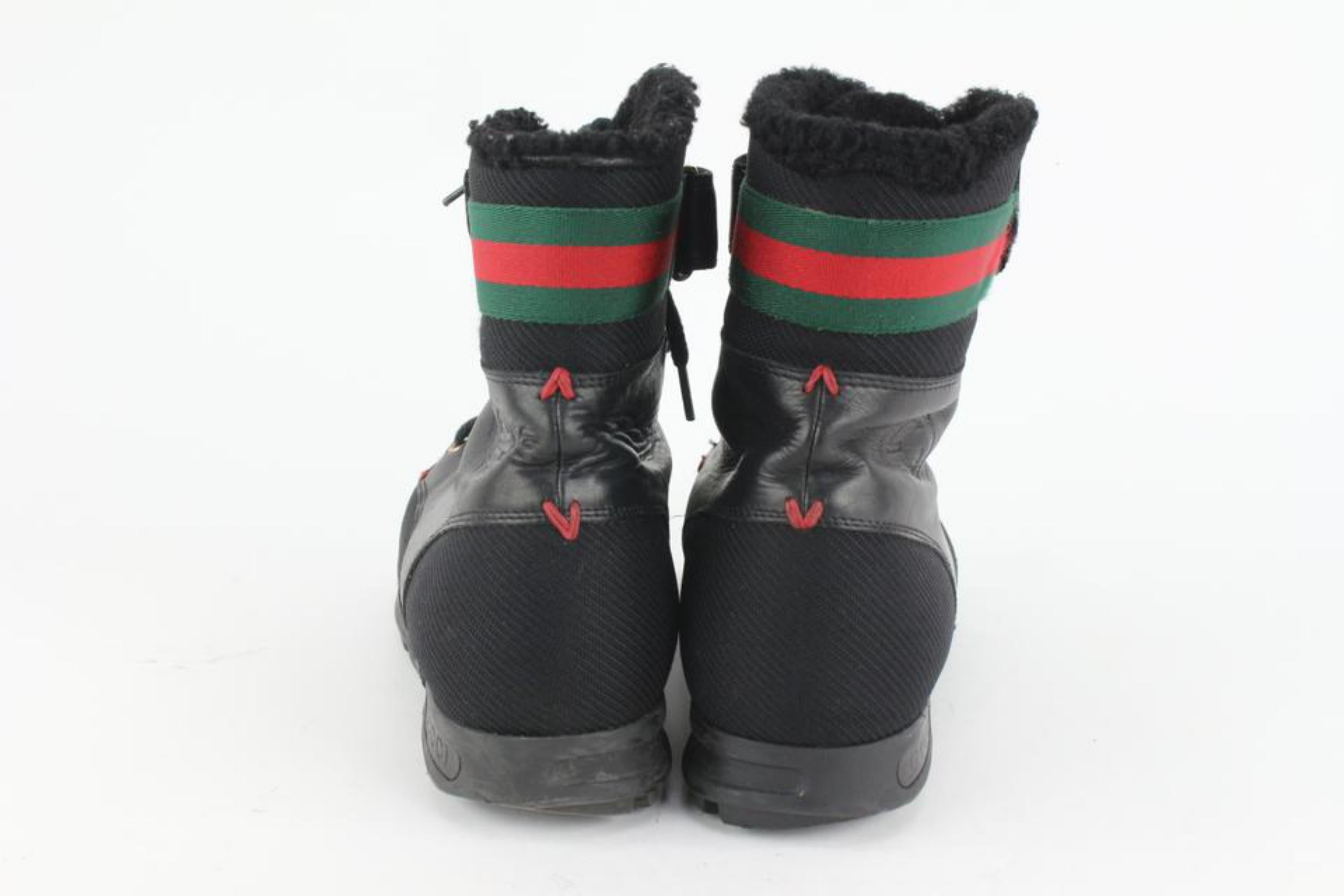Gucci Men's US 8.5 Web Boots 111g8 For Sale 3