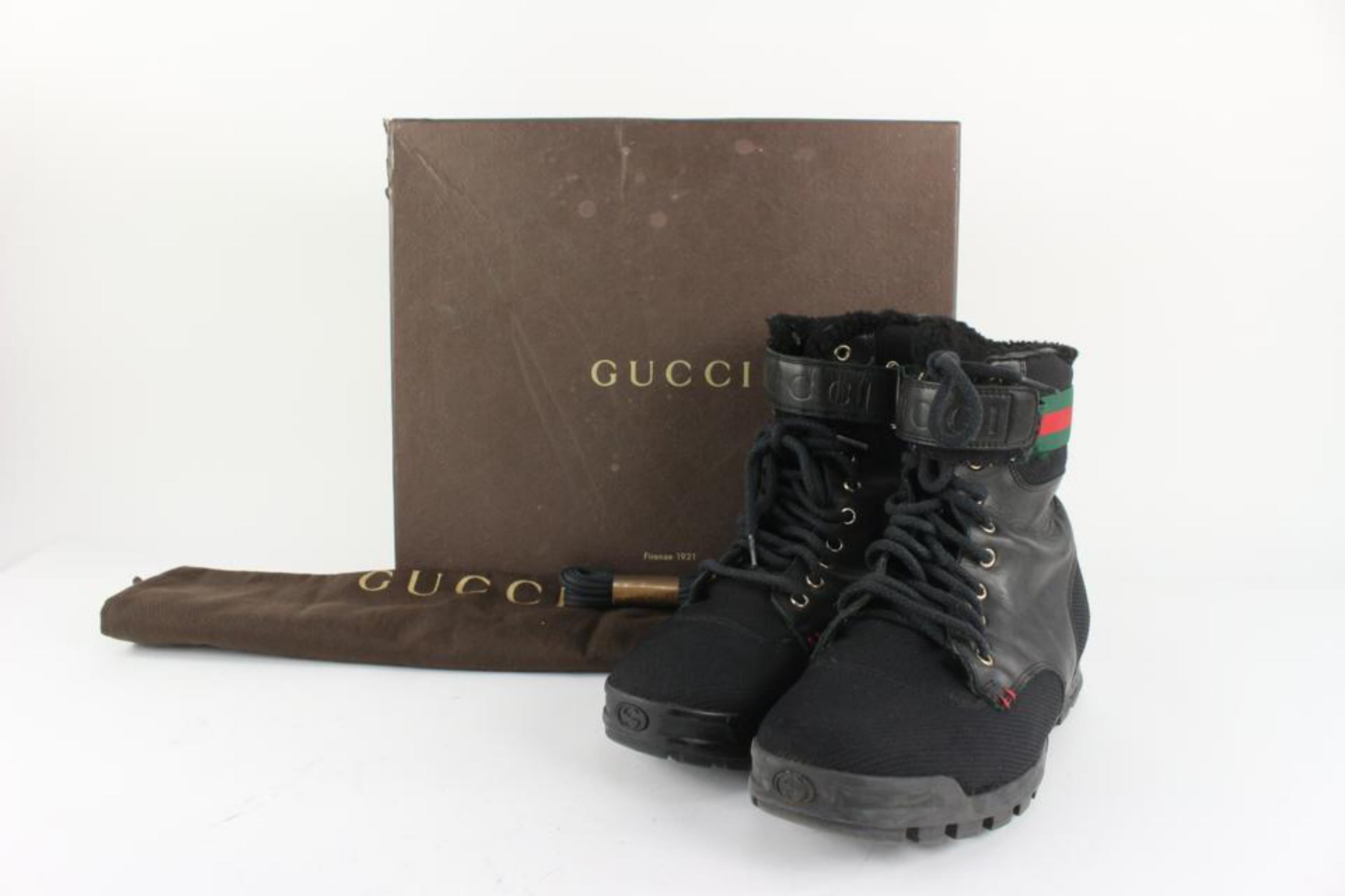 Gucci Men's US 8.5 Web Boots 111g8 For Sale 5