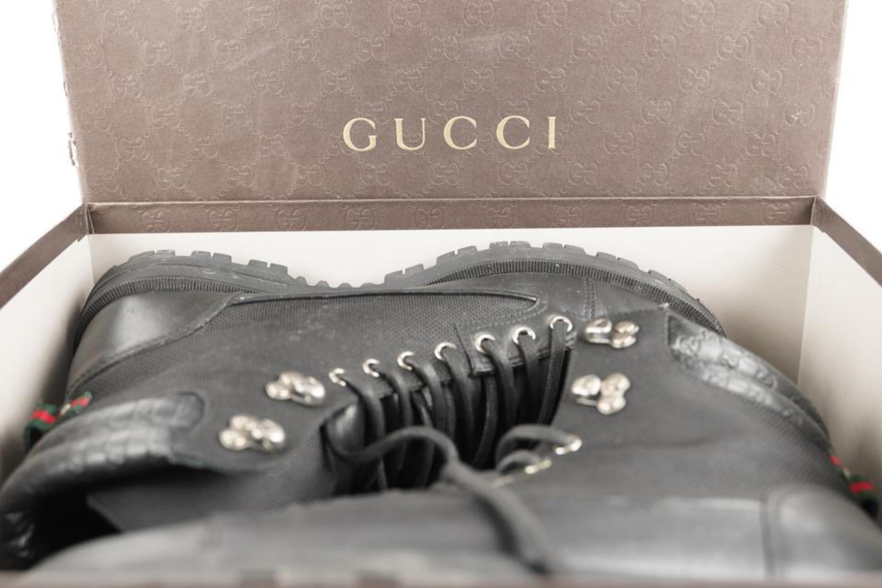 Gucci Men's US10 295321 Guccissima Lace Up Boots 1G1026 For Sale 2