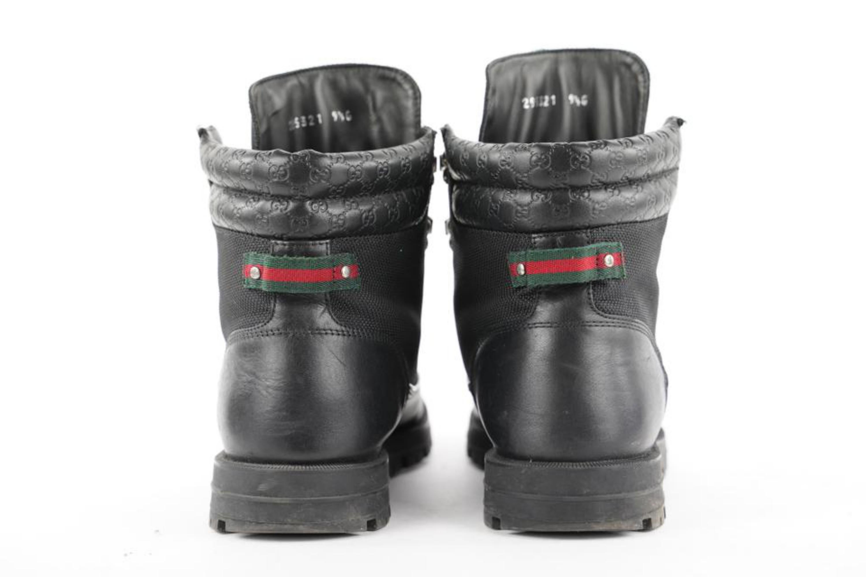 Gucci Hombre US10 295321 Guccissima Botas con cordones 1G1026 1