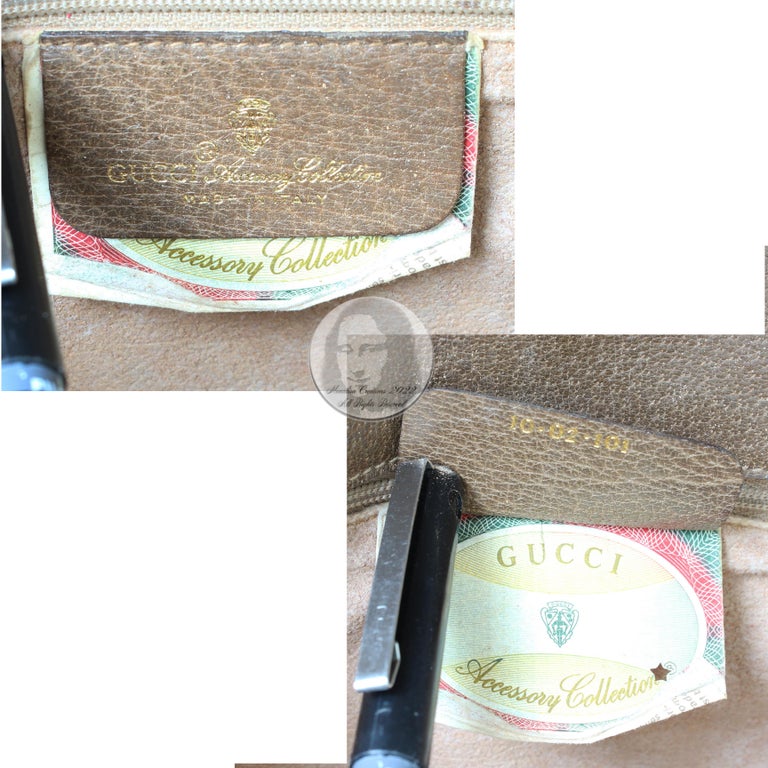 Gucci Messenger Bag Crossbody Brindle Pigskin Leather Web Trim Rare Vintage 80s For Sale 7