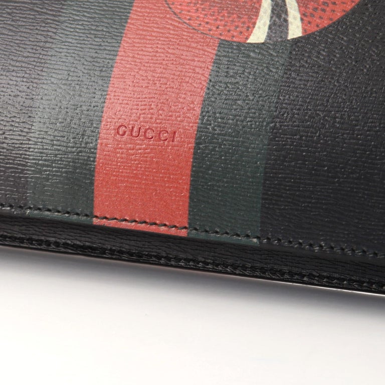 Gucci Messenger Bag Snake Printed Leather Large at 1stDibs