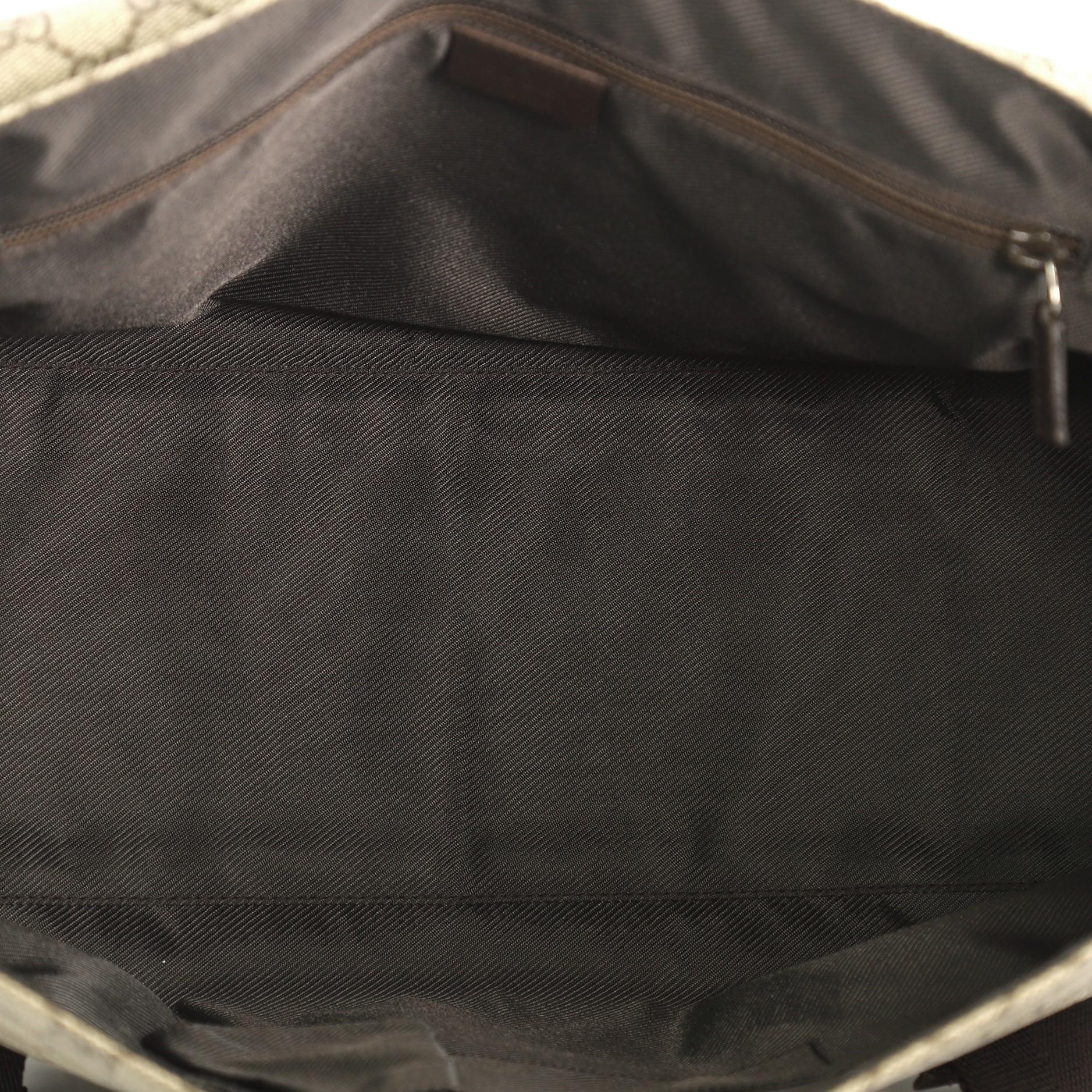 Gucci Messenger Buckle Bag GG Coated Canvas Large 1