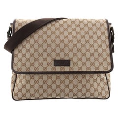 Gucci Messenger with Web Strap Bag GG Canvas Medium