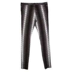 Gucci Metallic Argyle Patterned Lurex Knit Skinny Pants S